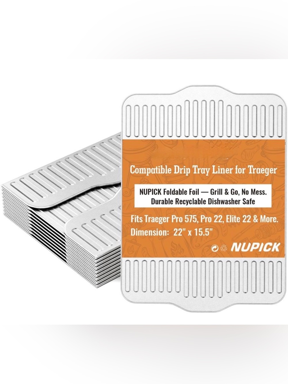 NUPICK Grill Drip Tray Liners 9pk